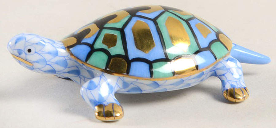 Turtles Baby Turtle-Blue - No Box by Herend-1