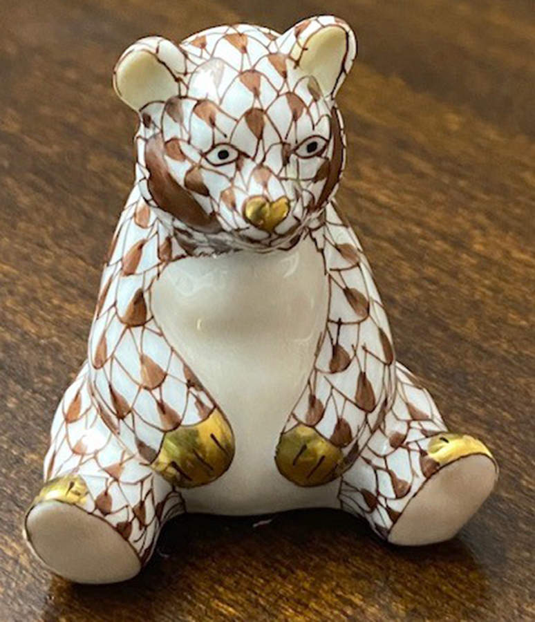 Bears Mini Bear Sitting-Chocolate - No Box by Herend-1