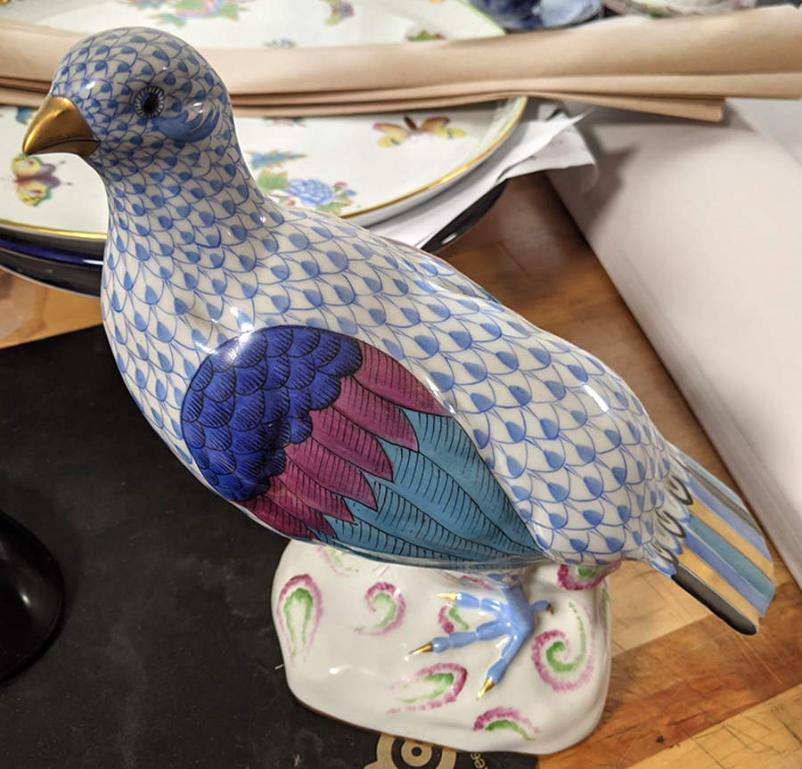 Game Birds Partridge-Blue - No Box by Herend-1