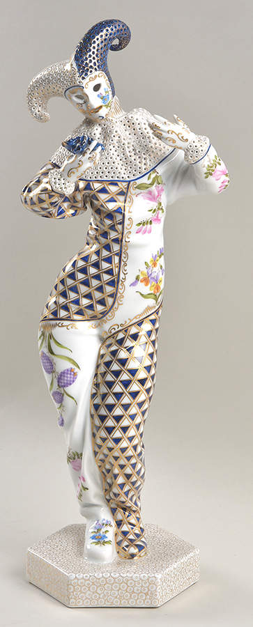 Carnival Carnival Woman-Blue With Flowers - No Box by Herend-1