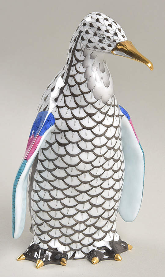Waterfowl Penguin-Black - No Box by Herend-1