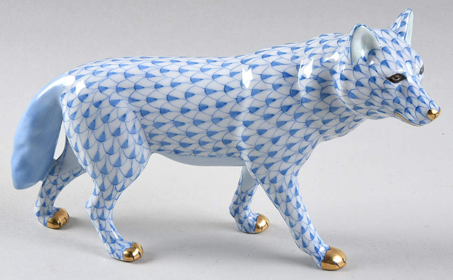 Wild Animals Wolf-Blue - No Box by Herend-1