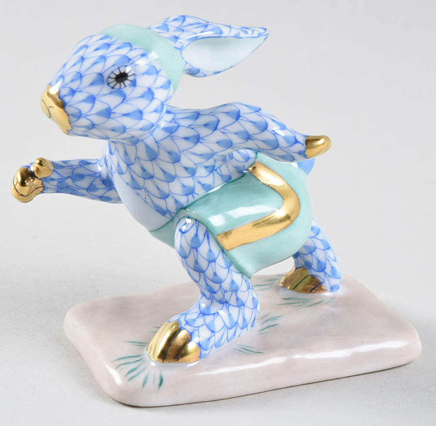 Rabbits-Bunnies (Sports) Running Bunny-Blue - No Box by Herend ...