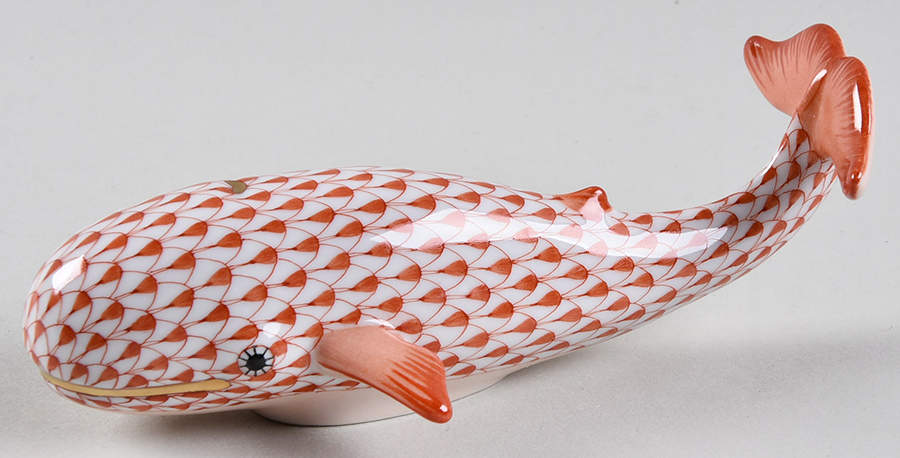 Sea Marine Animals Whale-Rust - No Box by Herend-1