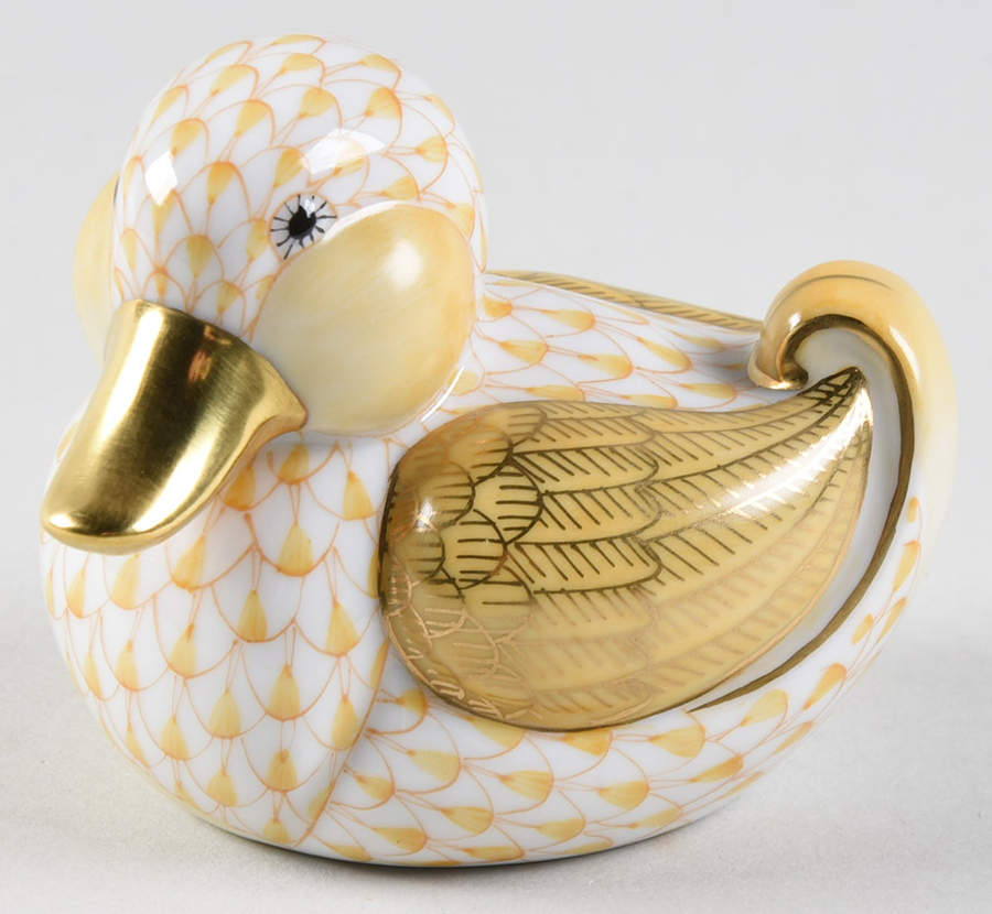 Ducks Dapper Ducky-Butterscotch - No Box by Herend-1