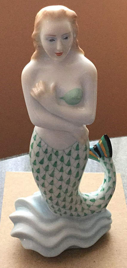 Myths and Legends Mermaid-Green - No Box by Herend-1
