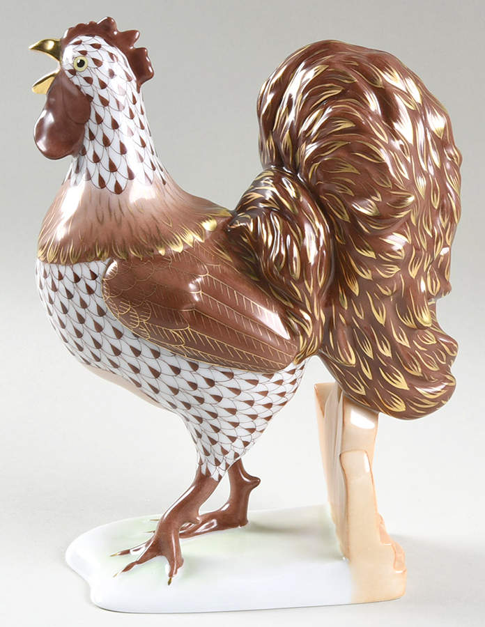 Kingdom Classic Henry The Rooster-Chocolate - No Box by Herend-1
