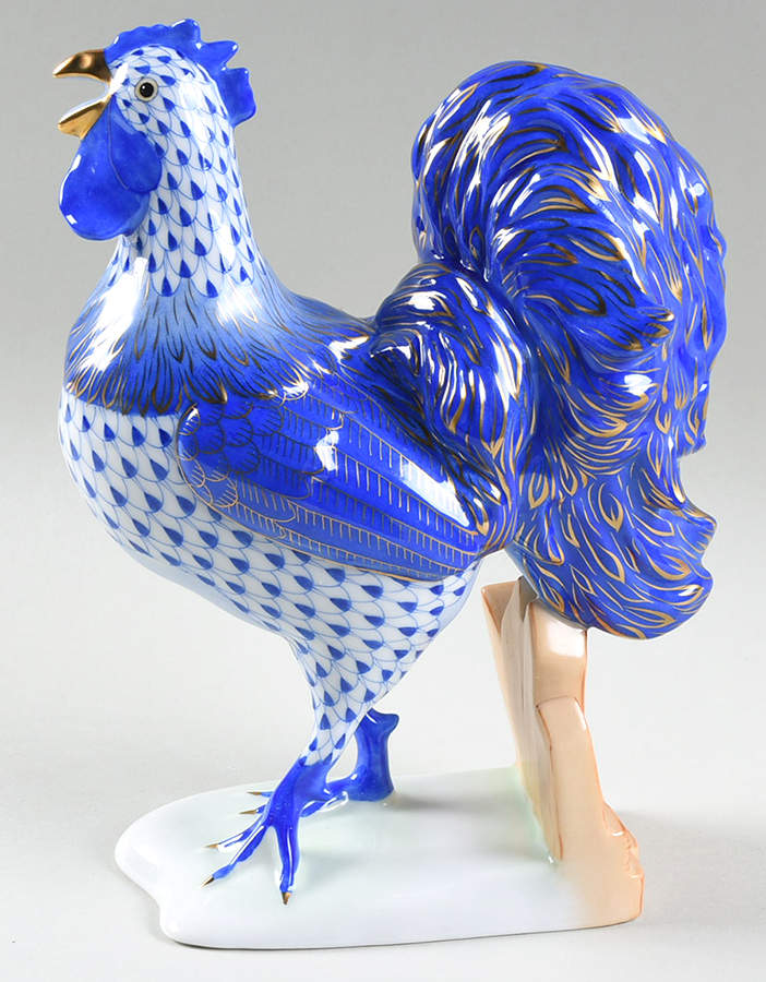 Kingdom Classic Henry The Rooster-Sapphire - No Box by Herend-1