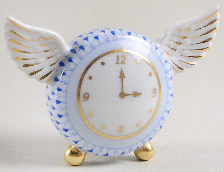 Manmade Objects Time Flies-Sapphire - No Box by Herend-1