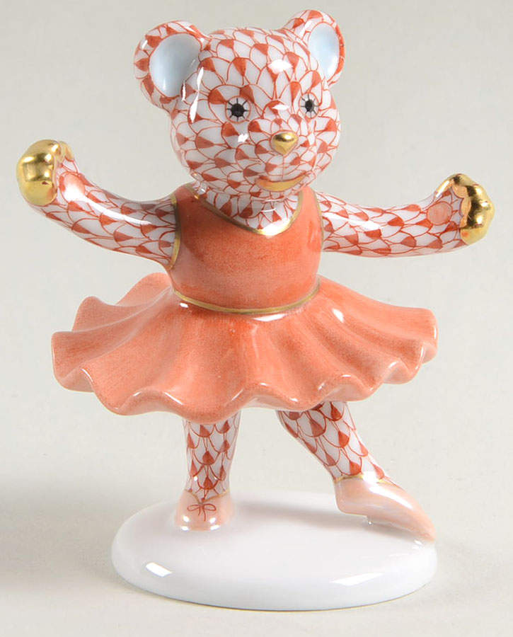 Childrens's Gifts & Toys Ballerina Bear-Rust/Rust Tutu - No Box by Herend-1