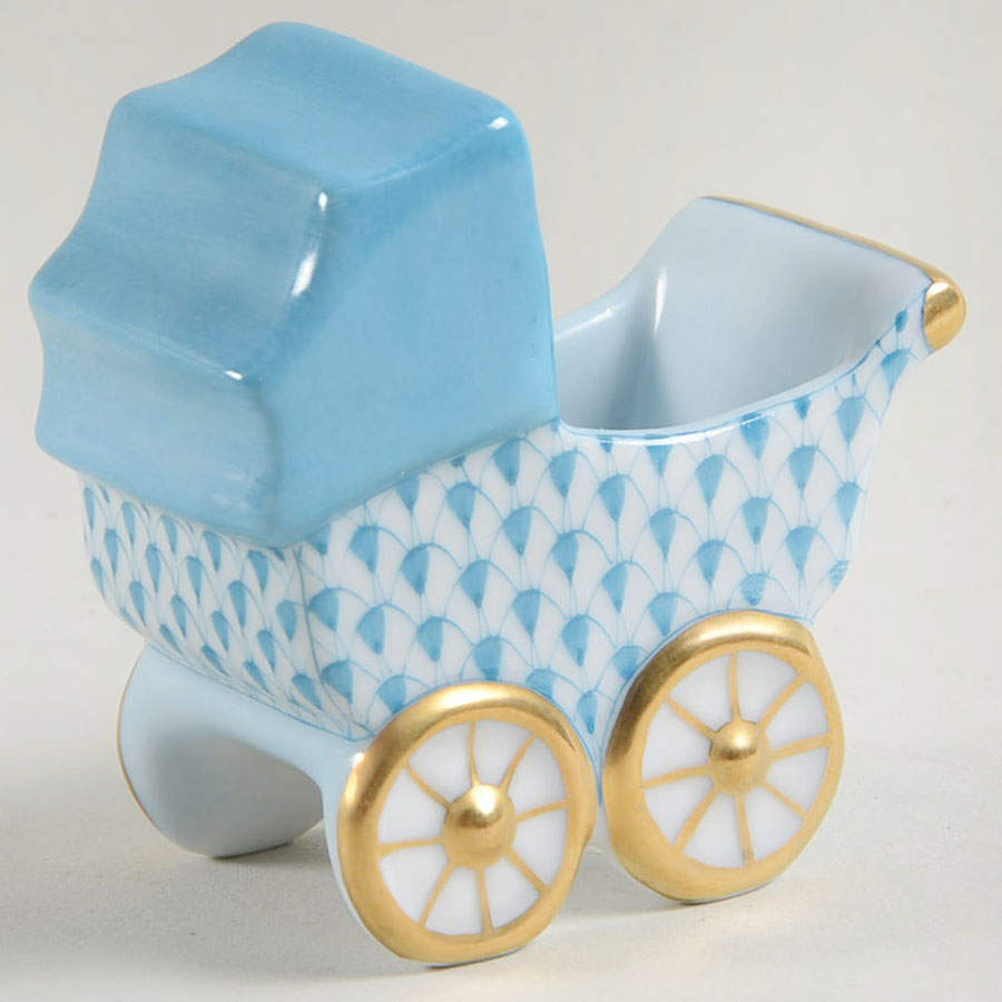 Childrens's Gifts & Toys Baby Carriage-Turquoise - No Box by Herend-1