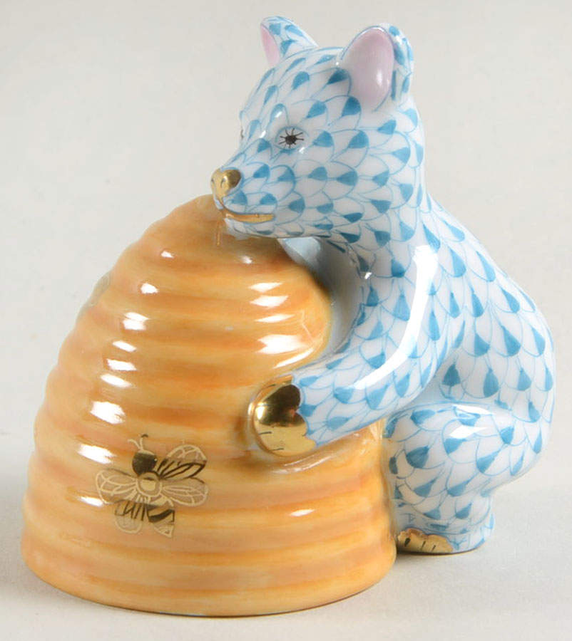 Bears Honey Bear-Turquoise - No Box by Herend-1