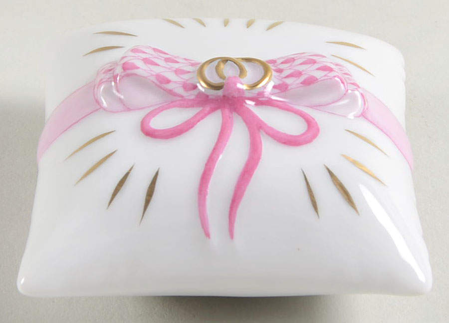 Manmade Objects Ring Bearer Pillow-Raspberry - No Box by Herend-1