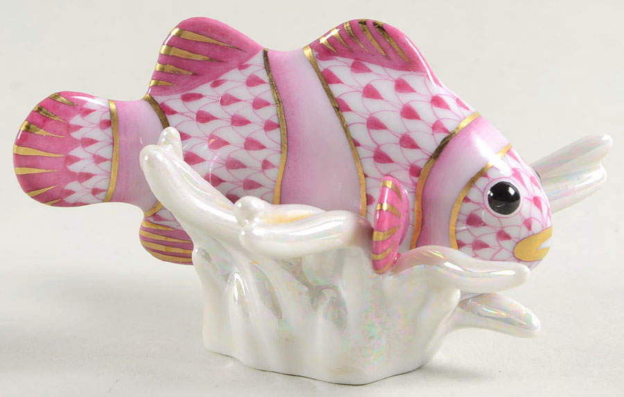 Fish Clownfish-Raspberry - No Box by Herend-1