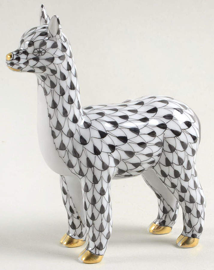 Horses (Equine) Alpaca-Black - No Box by Herend-1