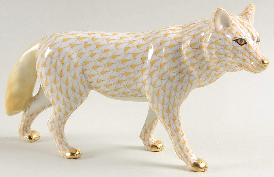 Wild Animals Wolf-Butterscotch - No Box by Herend-1