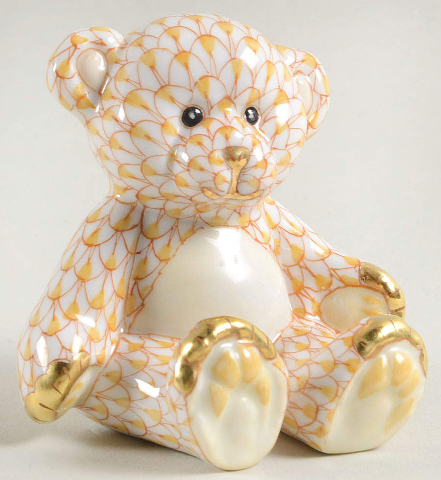 Childrens's Gifts & Toys Small Teddy Bear-Butterscotch - No Box by Herend-1