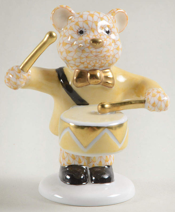 Childrens's Gifts & Toys Little Drummer Bear-Butterscotch - No Box by Herend-1