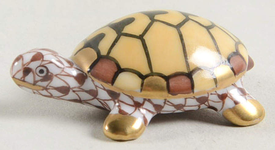 Turtles Tiny Turtle-Chocolate - No Box by Herend-1