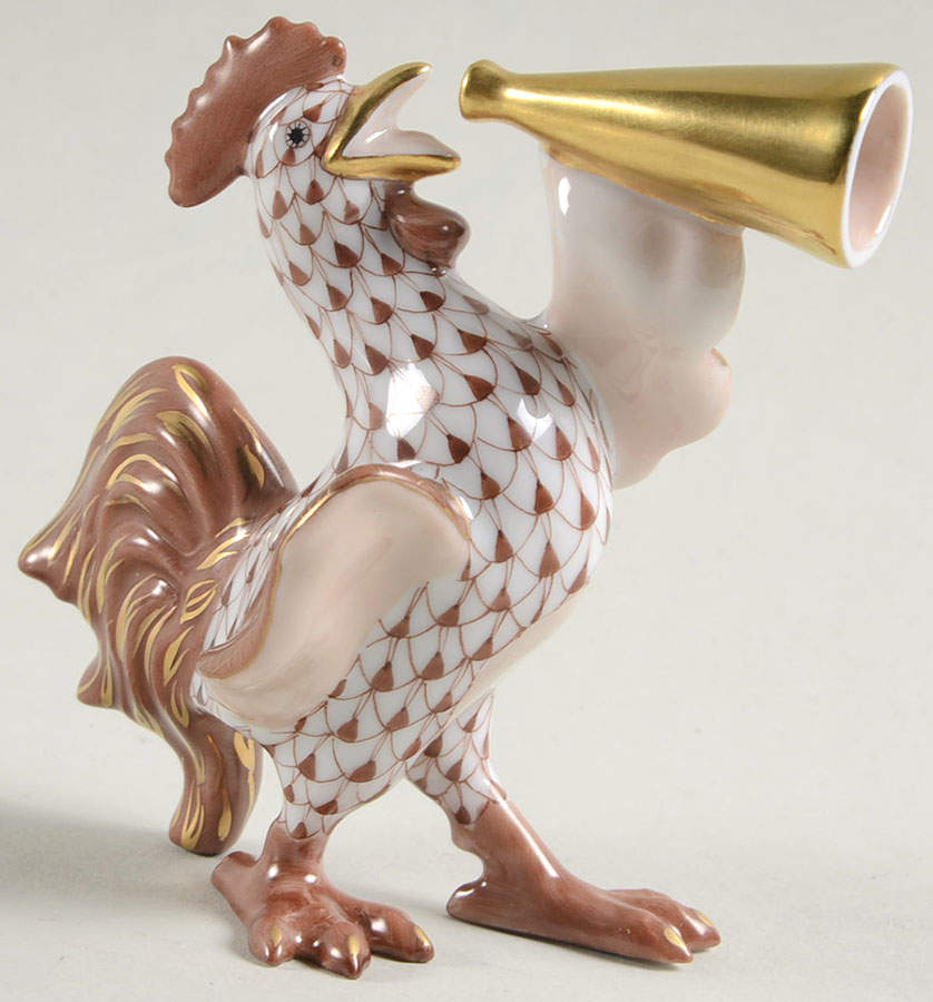 Roosters Crowing Rooster-Chocolate - No Box by Herend-1