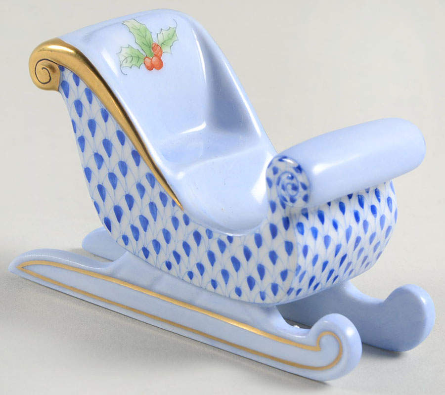 Childrens's Gifts & Toys Sleigh-Sapphire - No Box by Herend-1