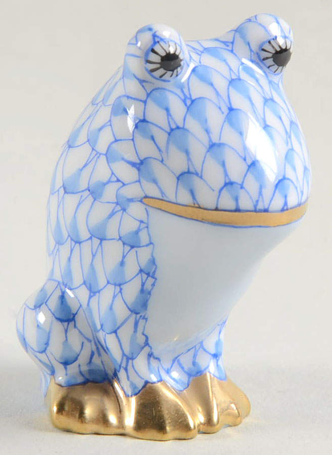 Frogs Leapin Louie-Blue - No Box by Herend-1
