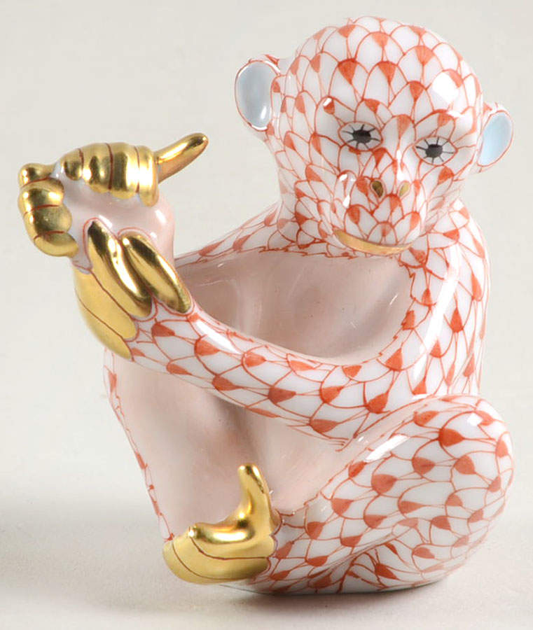 Monkeys Baby Chimpanzee-Rust - No Box by Herend-1