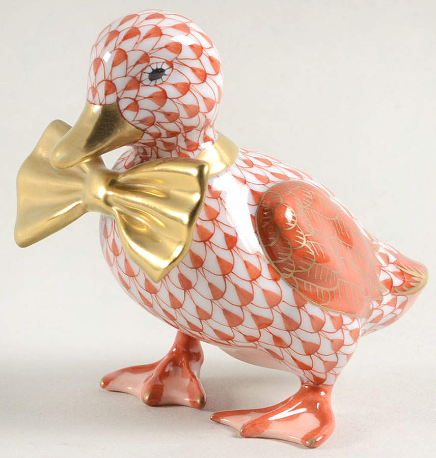 Ducks Dashing Duckling-Rust - No Box by Herend-1