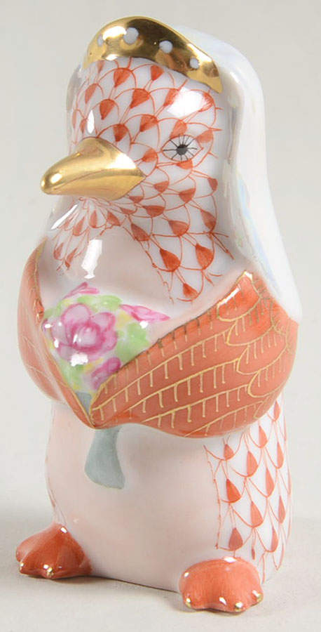 Waterfowl Penguin Bride-Rust - No Box by Herend-1