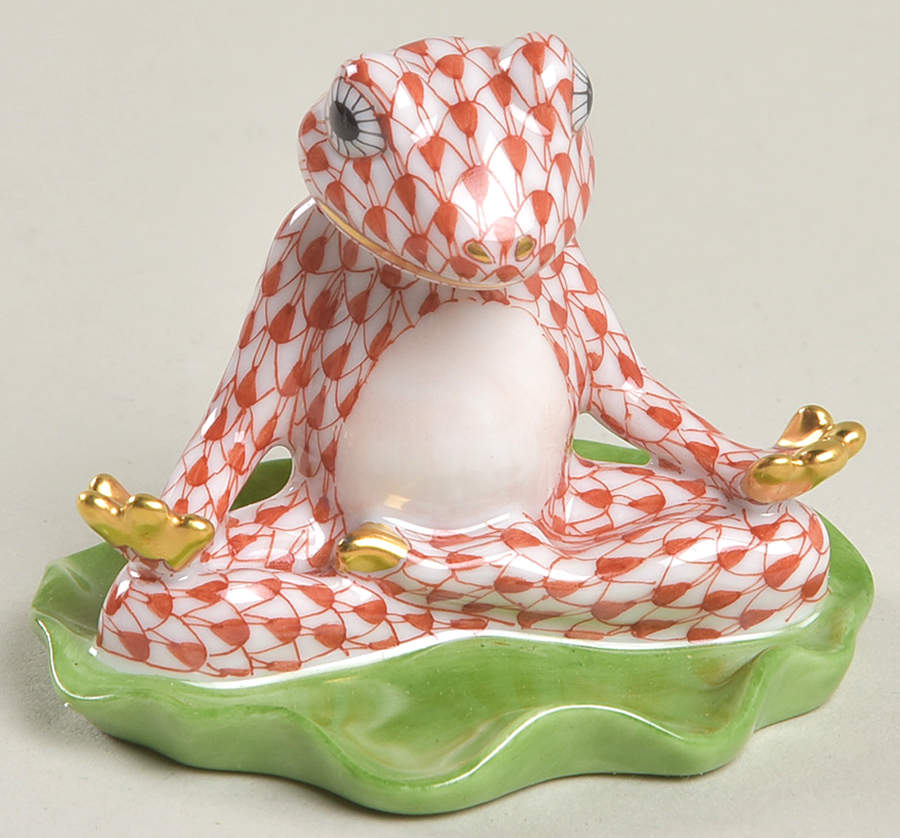 Frogs Yoga Frog-Rust - No Box 42 by Herend-1
