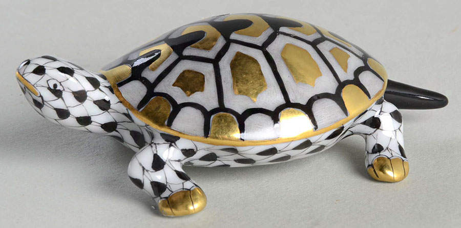 Turtles Baby Turtle-Black - No Box by Herend-1