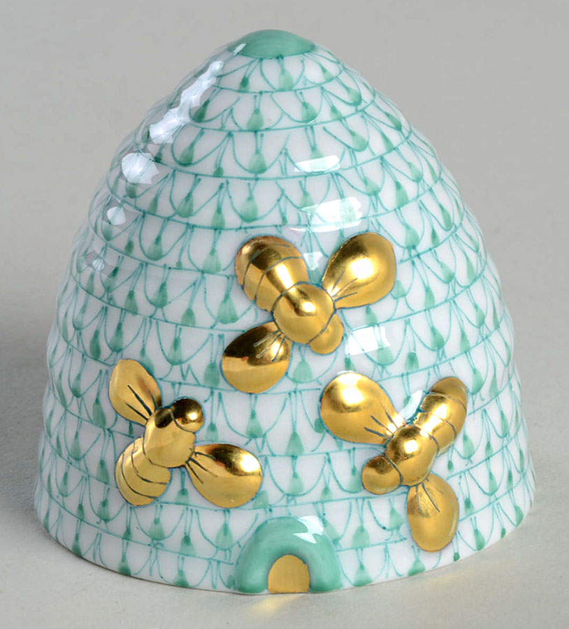 Bugs & Friends Beehive-Green - No Box by Herend-1