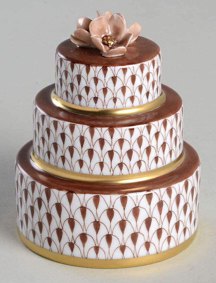 Manmade Objects Wedding Cake-Chocolate - No Box by Herend-1