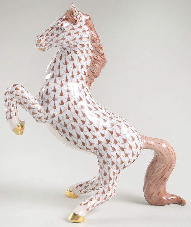 Horses (Equine) Prancing Horse-Chocolate - No Box by Herend-1