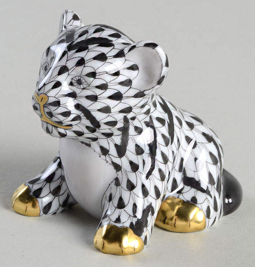 Wild Cats Little Tiger-Black - No Box by Herend-1