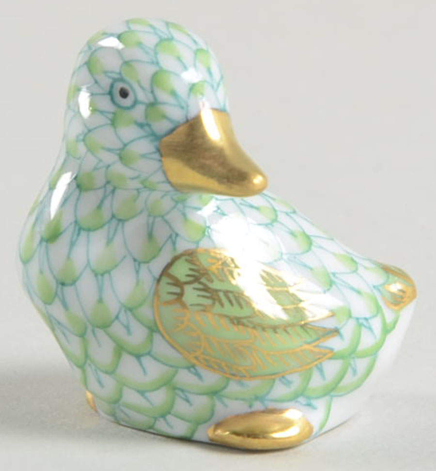 Ducks Miniature Duck-Key Lime - No Box by Herend-1
