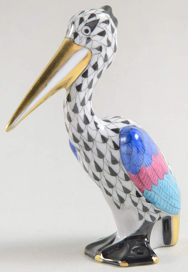 Waterfowl Pelican-Black - No Box by Herend-1