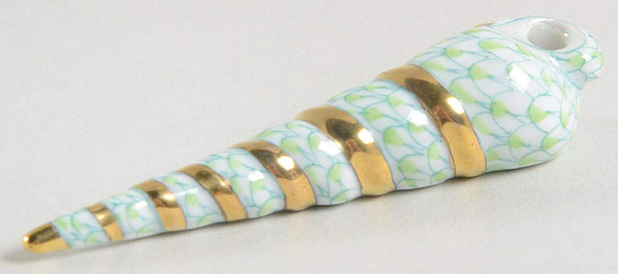 Shells Turritella Shell-Key Lime - No Box by Herend-1