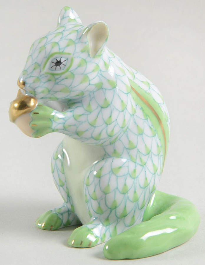 Rodents Chipmunk W/Acorn-Key Lime - No Box by Herend-1