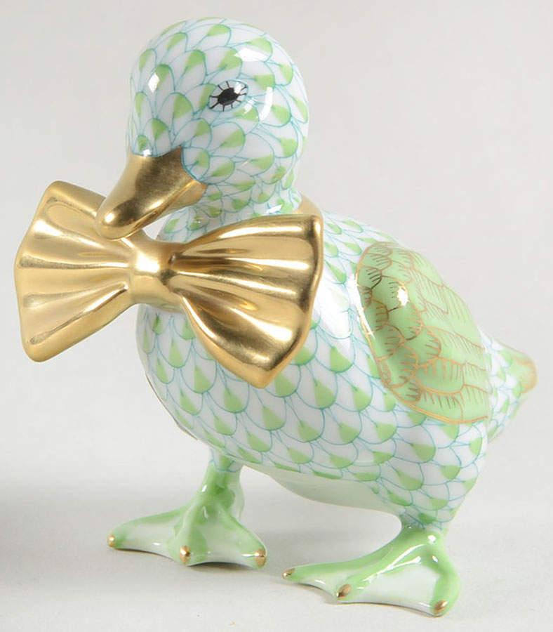 Ducks Dashing Duckling-Key Lime - No Box by Herend-1