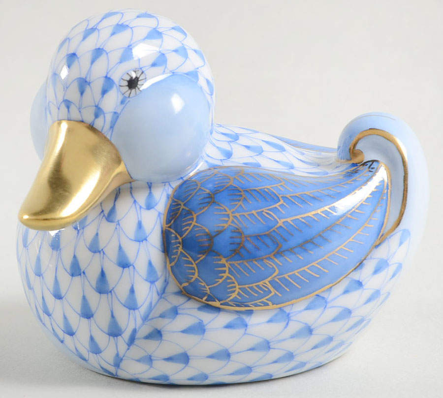Ducks Dapper Ducky-Blue - No Box by Herend-1