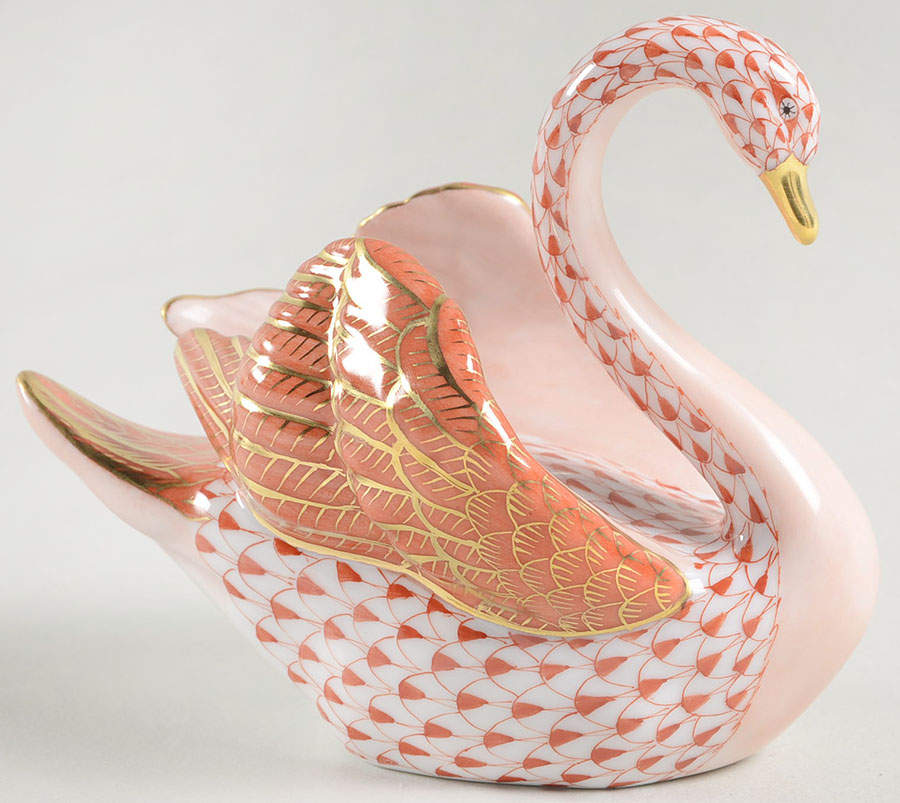 Waterfowl Swan-Rust - No Box by Herend-1