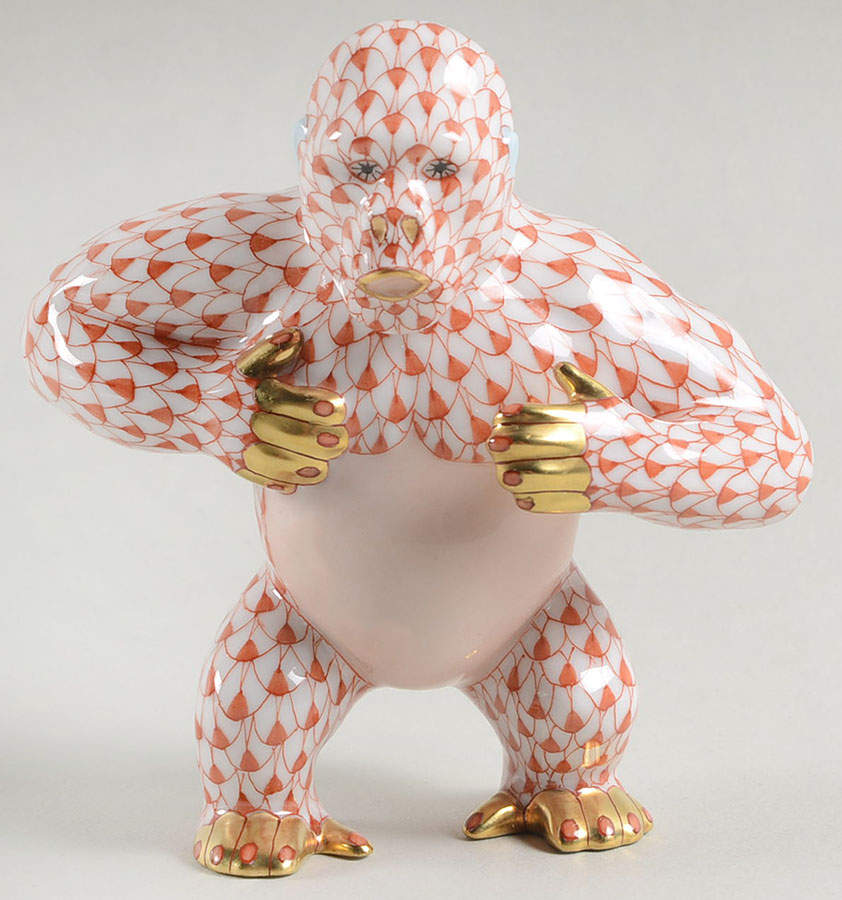 Monkeys Gorilla-Rust - No Box by Herend-1