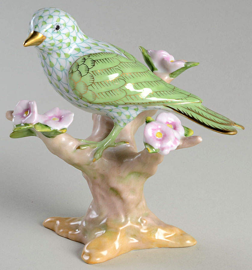 Birds Mountain Bunting-Key Lime - No Box by Herend-1