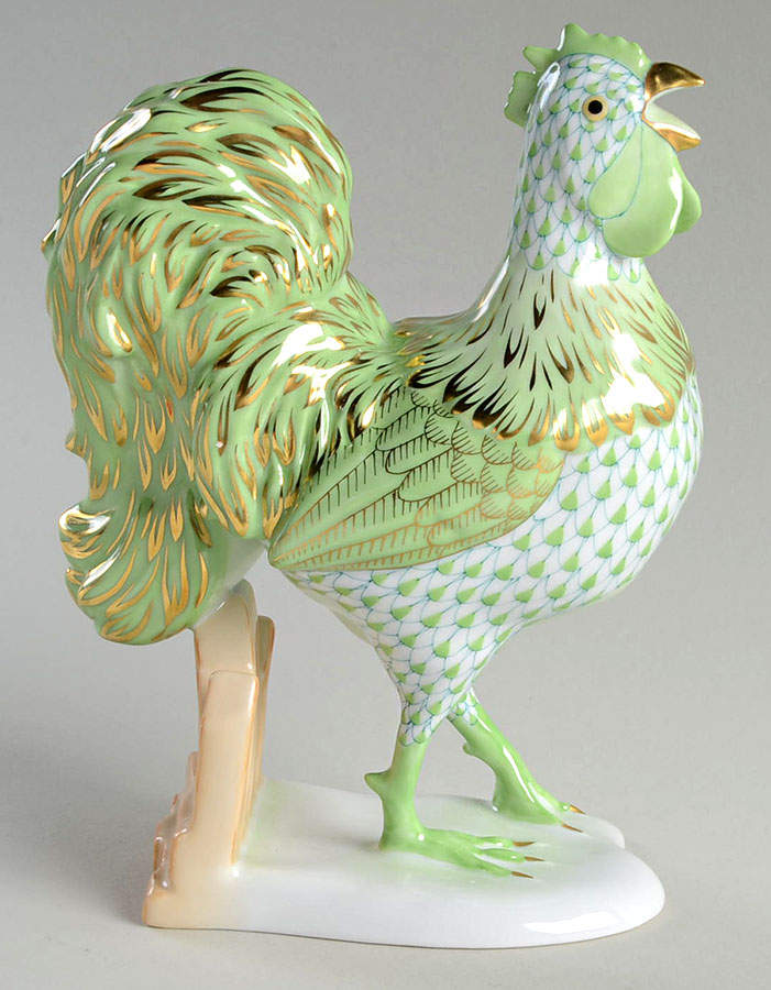 Kingdom Classic Henry The Rooster-Key Lime - No Box by Herend-1