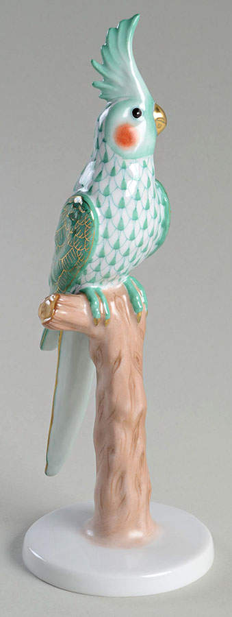 Birds Cockatiel-Green - No Box by Herend-1