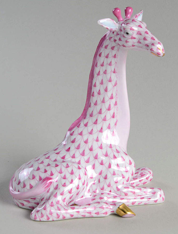 Wild Animals Giraffe-Raspberry - No Box by Herend-1
