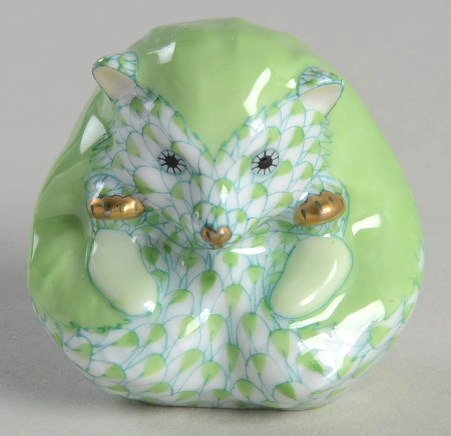 Wild Animals Baby Hedgehog-Key Lime - No Box by Herend-1