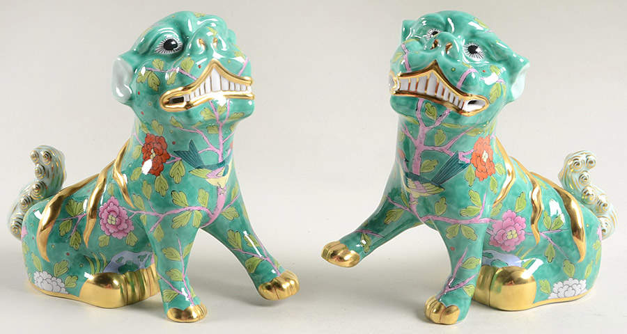 Asian Pair Of Foo Dogs-Macao - Boxed by Herend-1