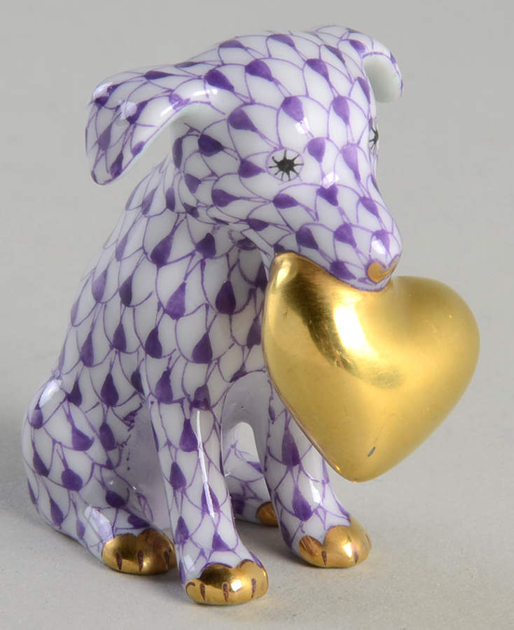 Dogs Puppy Love-Lilac - No Box 159 by Herend-1